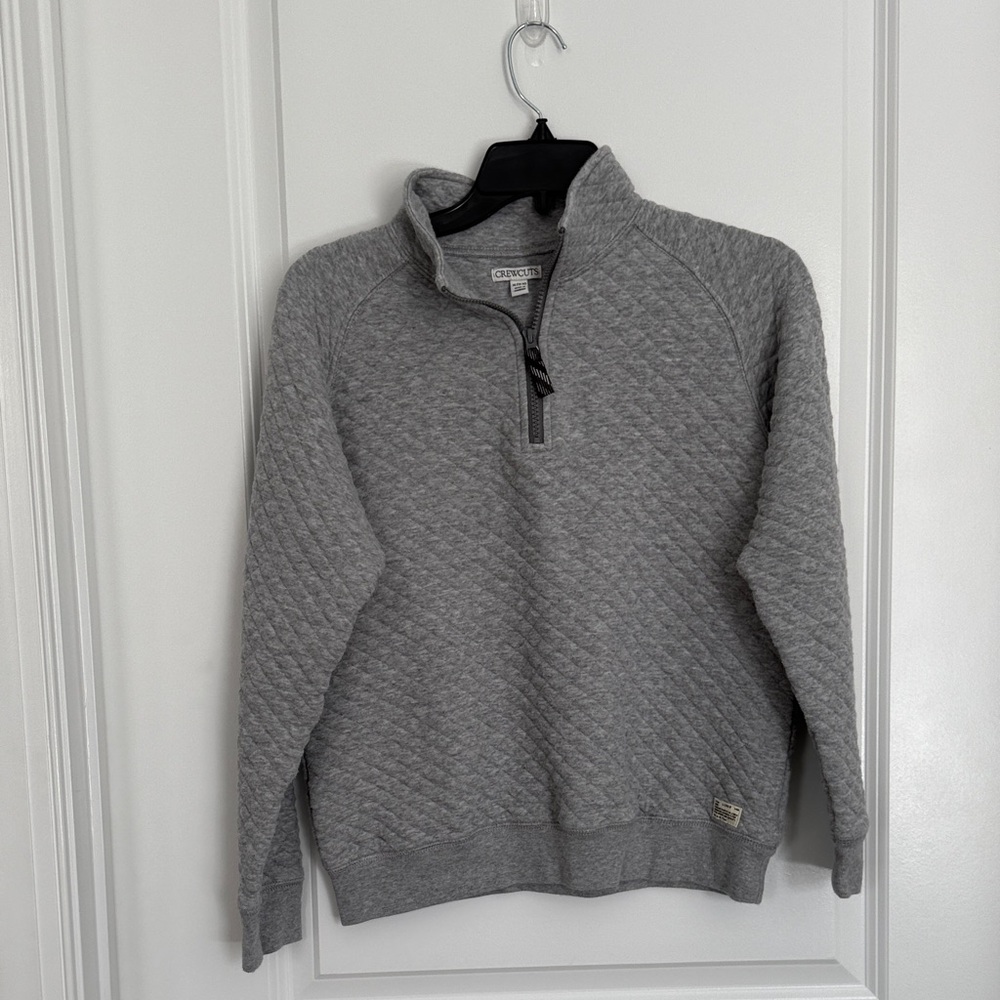 Crewcuts Gray Quilted Kids Zip-Up Top